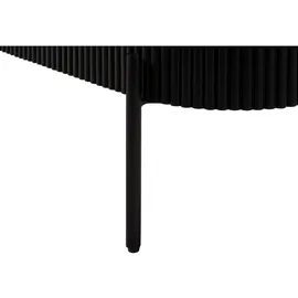Massivmoebel24 Barcelona TV-Board 200x36x51 cm Schwarz/Marmor Weiß Holz