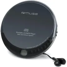 Muse M900DM Tragbarer CD-Player | mitgelieferte Kopfhörer | schwarz