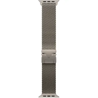 Apple Watch Ultra Milanaise Armband 49 mm Titan Natur S