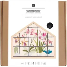 Rico Design Stickpackung Vorgezeichnet, Orchideen, klein, inkl. Dekostic