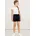 NKFROSE HW MOM DNM SHORT Baumwollmischung ausgefranster Saum verstellbarer High Waist Bund schwarz 98