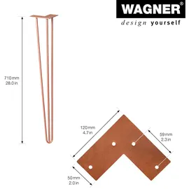Wagner Möbelbein HAIRPIN LEG Retro Style - 12827401