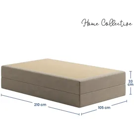 home collective Boxspringbett 100 x 200 cm H2 Beige