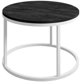 Lukmebel Lookway Couchtisch, Weiß, Holzwerkstoff, Rund, 60x42x60 cm, Wohnzimmer, Wohnzimmertische, Couchtische