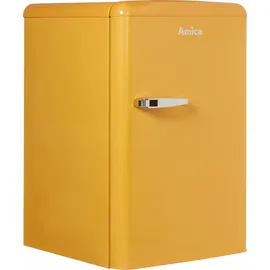 Amica KS 15613 Y Retro-Kühlschrank (108 l, 860 mm hoch, Gelb)