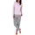 RELAX by Normann Frottee Pyjama Langarm mit Bündchen Rosa 40/42