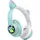 Avizar Bluetooth Kinderkopfhörer Katzenohren Minzgrün