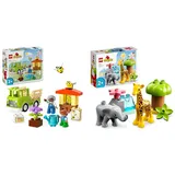 LEGO 10419 DUPLO Town Imkerei und Bienenstöcke, Lernspielzeug für Kleinkinder & DUPLO Wilde Tiere Afrikas, Lernspielzeug für Jungen und Mädchen ab 2 Jahre