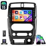 ESSGOO 8" Für Suzuki Jimny 2005-17 GPS Carplay Autoradio Android 15 NAVI WIFI Autoradio (RDS, 4+64GB(optional), Digitalradio (DAB), FM, Apple Carplay Android Auto GPS Navi WIFI BT EQ mit USB- und Type-C) schwarz