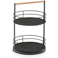 Zeller Present Tablett 2-stufig, schwarz