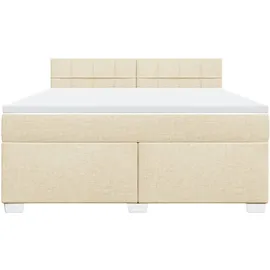 vidaXL Boxspringbett 180 x 200 cm Creme