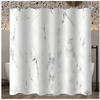 Lerores Duschvorhang Marmor 240 x 200 cm wasserabweisend
