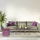 Relaxdays Samthocker mit Tablett im Deckel, mit Holzbeinen, eckiger Sitzhocker, HBT: 35 x 38 x 38 cm, Mauve, Holz