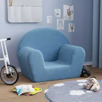 vidaXL Kindersofa Blau Weich Plüsch