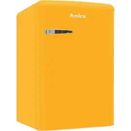 Amica KS 15613 Y Retro-Kühlschrank (108 l, 860 mm hoch, Gelb)