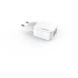 COFI Dual USB 2.1A Schnell Wandladegerät Reiseladegerät Stecker weiß