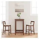 vidaXL Barhocker mit Kissen 2 Stk. Massivholz  Braun