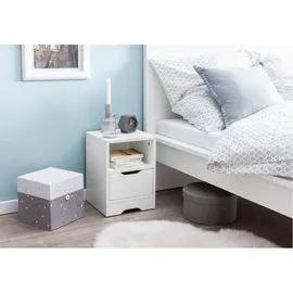 Wohnling Nachtschrank WL5.700 31 x 43 x 31 cm Weiß