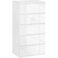 Homcom Kommode Schubladenschrank Sideboard mit 5 Schubladen, Büroschrank mit