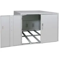 MCW Fahrradgarage, Fahrradunterstand, Metall, 124x148x208 cm, hellgrau