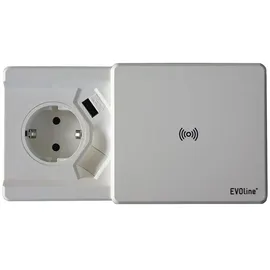 EVOline EVOline® Square80 mit Qi-Ladefunktion ohne Datenanschluss weiß