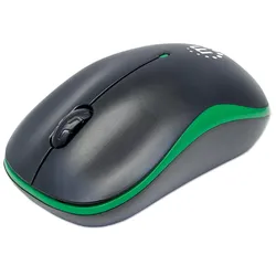Manhattan Success Wireless Mouse, Black/Green, 1000dpi, 2.4Ghz (up to 10m)