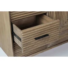 BIZZOTTO Sideboard Stanwood 200 x 85 x 45 cm Beige / Schwarz