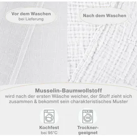 Laleni 10er Set Mulltücher Spucktücher Baby - saugstarke Mullwindeln aus 100% Baumwolle ® Moltontücher, Musselin Tuch Baby, 70x70 cm, weiß