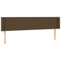 VidaXL Kopfteil mit Ohren Dunkelbraun 183x16x78/88 cm Stoff