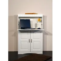 vogl möbelfabrik Sekretär VOGL MÖBELFABRIK "Hans, Sekretär", weiß (perl weiß), B:78cm H:124cm T:36cm, Sekretäre, Sekretär, kompakter PC-Schrank im Landhausstil, Breite 78 cm, Made in Germany