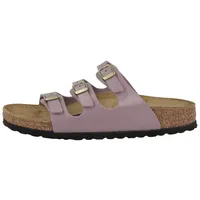 Birkenstock Florida Birko-Flor Graceful schmal Damen Sandale Sandaletten, Sommerschuhe, Badeschuhe, Riemchen, Schlappen rosa 39 EU
