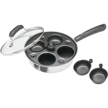 KitchenCraft Eierpochierer, - Silver / Black - One Size