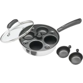 KitchenCraft Eierpochierer, - Silver / Black - One Size