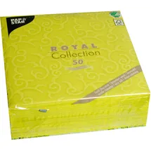 Papstar 50 Servietten "ROYAL Collection" 1/4-Falz 40 cm x 40 cm limonengrün "Casali",