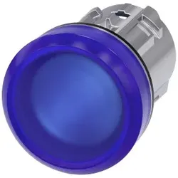 Siemens 3SU10516AA500AA0 Leuchtmelder, 22mm, rund, Metall, hochglanz, blau, Linse, glatt - 5 Stück