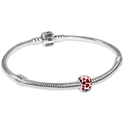 Pandora 28129 Armband Starter-Set Rote Herzen Silber, 20 cm