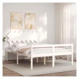 vidaXL Seniorenbett 140 x 190 cm Weiß