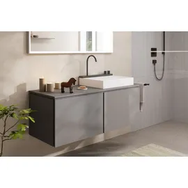 Hansgrohe Xilesa E Waschtischunterschrank 2 Schubkästen, Schiefergrau matt