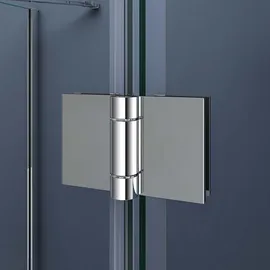 doporro Rav04 Eck-Duschkabine mit Drehtür rechts 100 x 80 cm transparent Klarglas 100 cm x 190 cm