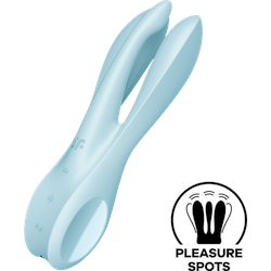 Satisfyer Threesome 1, 14 cm, hellblau