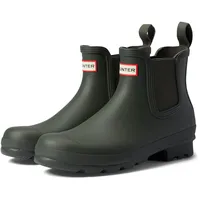 HUNTER Herren Original Chelsea Gummistiefel Dark Olive, Größe 47, MFS9116RMA-DOV-47 - 47 EU
