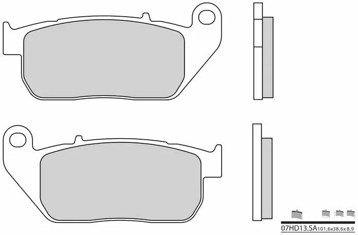 Brembo S.p.A. Sintermetall-Bremsbeläge - 07HD13SA