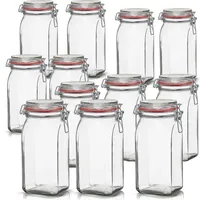 BigDean 12er Set Vorratsgläser 1,5L - Einmachgläser mit Deckel
