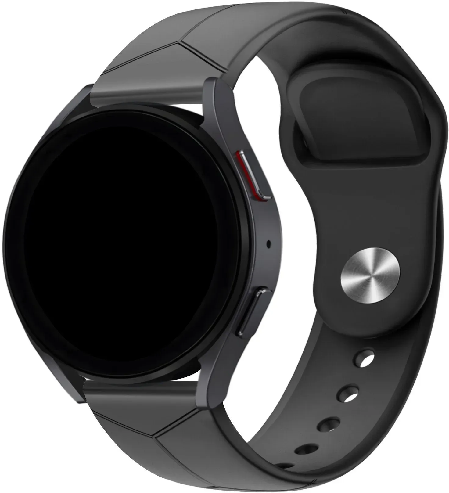 BALR Ticwatch 22mm Armband Silikon 'Sport' für Ticwatch 22mm - schwarz - Druckknopf Verschluss