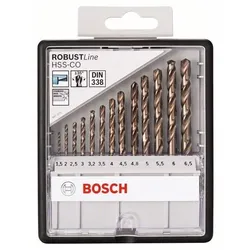 Metallbohrer-Set Robust Line HSS-Co, DIN 135, 135°, 13-teilig, 1,5 - 6,5