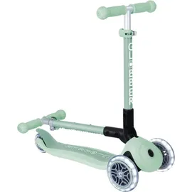 GLOBBER Junior Foldable Lights Eco 3-Wheels-Scooter, Farbe:Pistazie - Silber