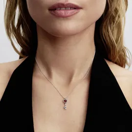 Pandora Timeless Erhabenes Herz Collier-Halskette rot / Silber
