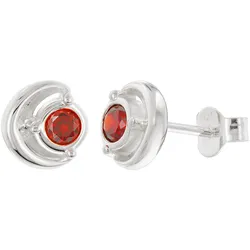 Acalee AC8888-16 Damen Ohrringe 925 Silber Ohrstecker Zirkonia Granatrot