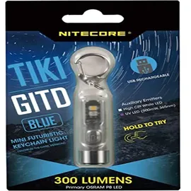 Nitecore Erwachsene Unisex TIKIGITDB Leuchtende Taschenlampe, blau, Lg : 55mm-Dia-Tête : 14,7mm