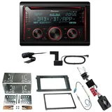 Pioneer FH-S820DAB USB Digitalradio DAB+ Einbauset für Porsche Cayenne bis 2006